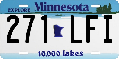 MN license plate 271LFI
