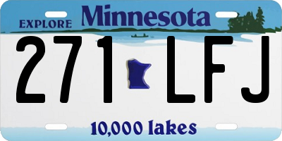 MN license plate 271LFJ