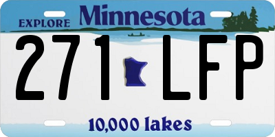 MN license plate 271LFP