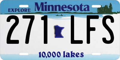 MN license plate 271LFS