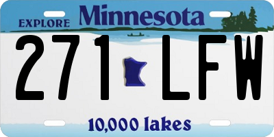 MN license plate 271LFW