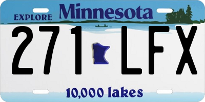 MN license plate 271LFX