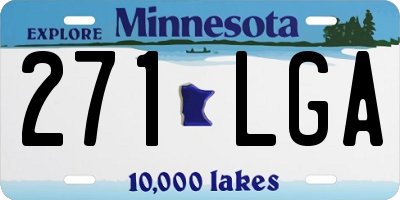 MN license plate 271LGA