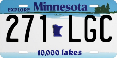 MN license plate 271LGC