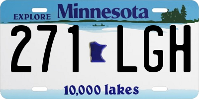MN license plate 271LGH