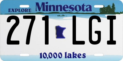 MN license plate 271LGI