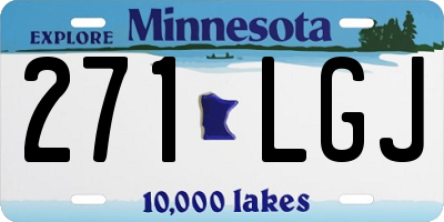 MN license plate 271LGJ