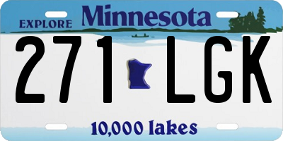 MN license plate 271LGK