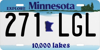 MN license plate 271LGL