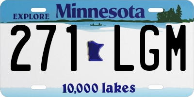 MN license plate 271LGM