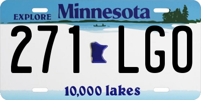MN license plate 271LGO