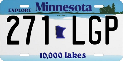 MN license plate 271LGP