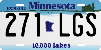 MN license plate 271LGS