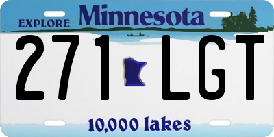 MN license plate 271LGT