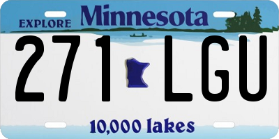 MN license plate 271LGU