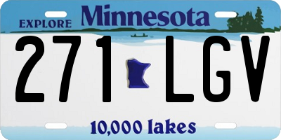 MN license plate 271LGV