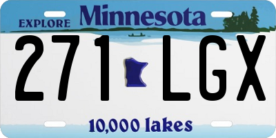 MN license plate 271LGX