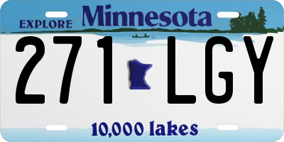 MN license plate 271LGY