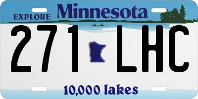 MN license plate 271LHC