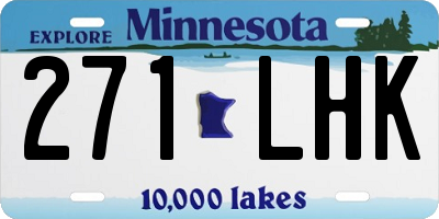 MN license plate 271LHK