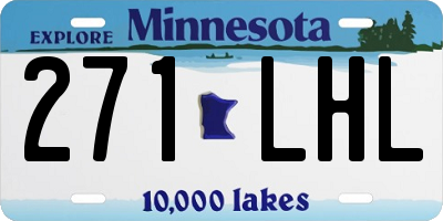 MN license plate 271LHL
