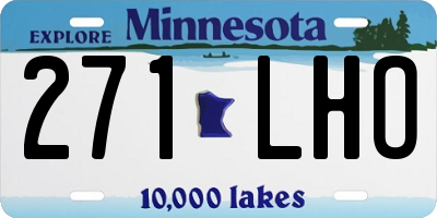 MN license plate 271LHO