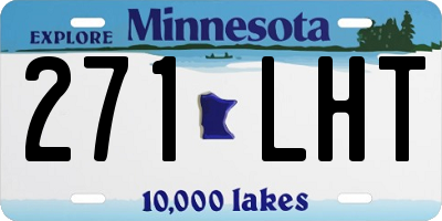 MN license plate 271LHT