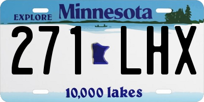 MN license plate 271LHX