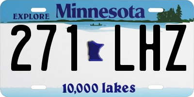 MN license plate 271LHZ