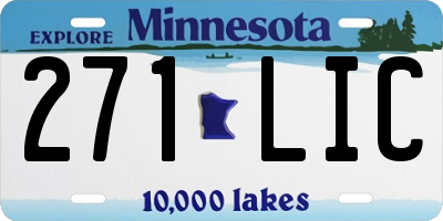 MN license plate 271LIC