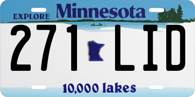 MN license plate 271LID