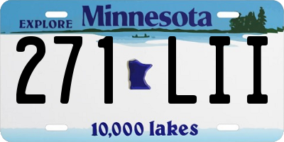 MN license plate 271LII
