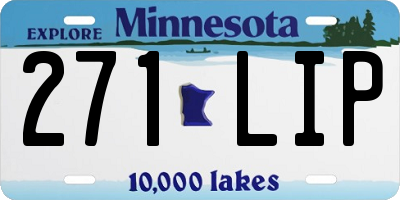 MN license plate 271LIP
