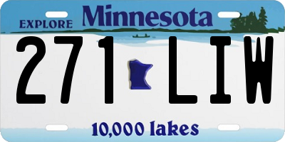 MN license plate 271LIW
