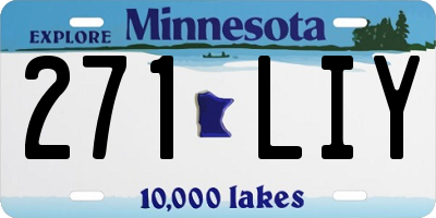 MN license plate 271LIY