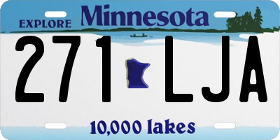 MN license plate 271LJA