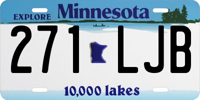MN license plate 271LJB