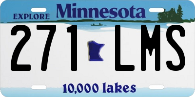 MN license plate 271LMS