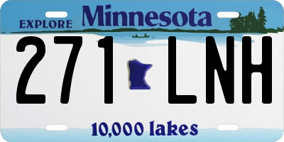MN license plate 271LNH