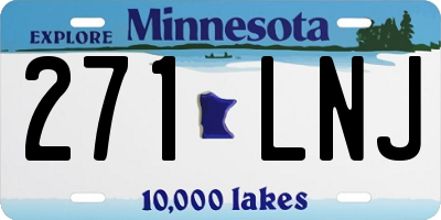 MN license plate 271LNJ