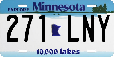 MN license plate 271LNY