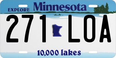 MN license plate 271LOA
