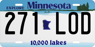 MN license plate 271LOD