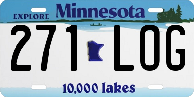 MN license plate 271LOG