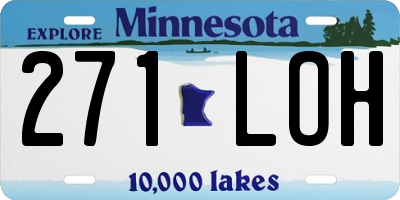 MN license plate 271LOH
