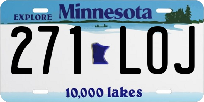 MN license plate 271LOJ