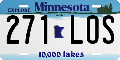 MN license plate 271LOS