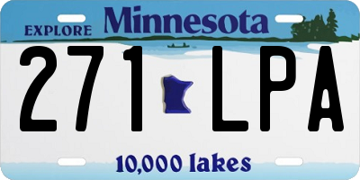 MN license plate 271LPA