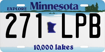 MN license plate 271LPB