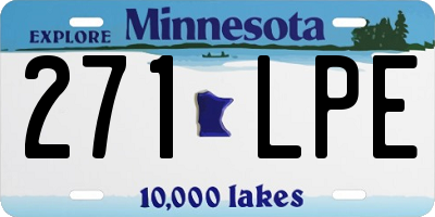 MN license plate 271LPE